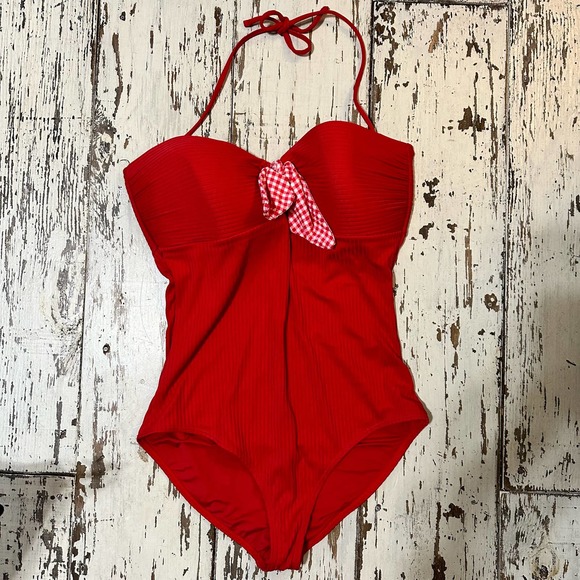Matilda Jane Other - Matilda Jane Poolside Party Red One Piece Bathing Swim Suit Size Large